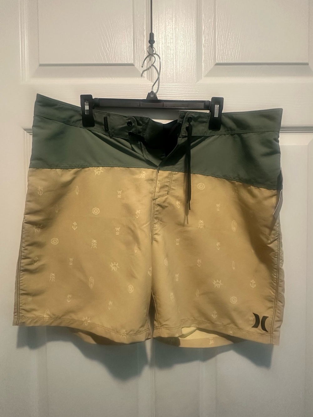 Hurley Two-Tone Olive and Tan Men's Board Shorts